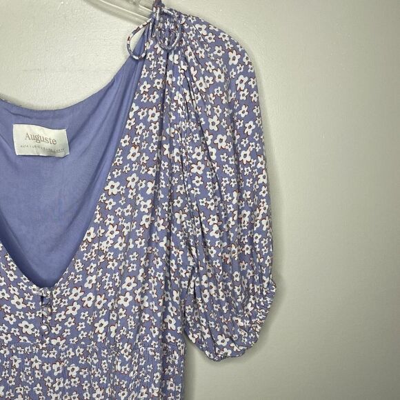 AUGUSTE The Label Jumpsuit Womens 10 Lavender Wide-Leg Juliette Scoop Neck - Picture 3 of 11